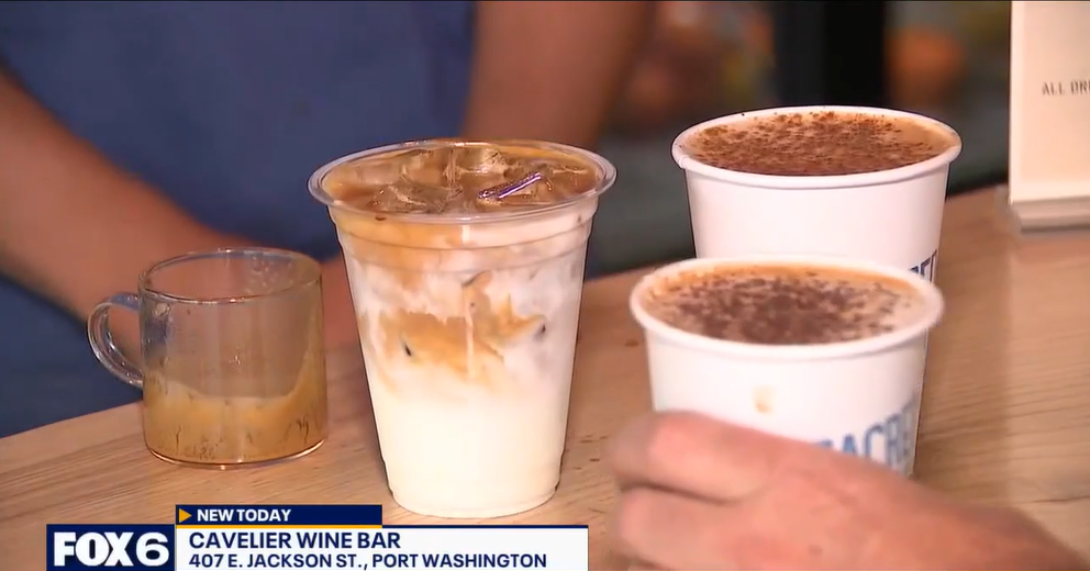 Fox6 Milwaukee segment featuring Sacred Bean Coffee at Cavelier Wine Bar
